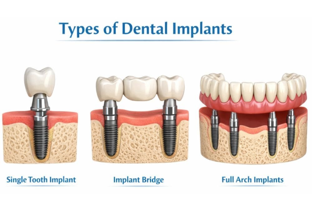 Cost of dental implants for single tooth, implant bridge, and full arch